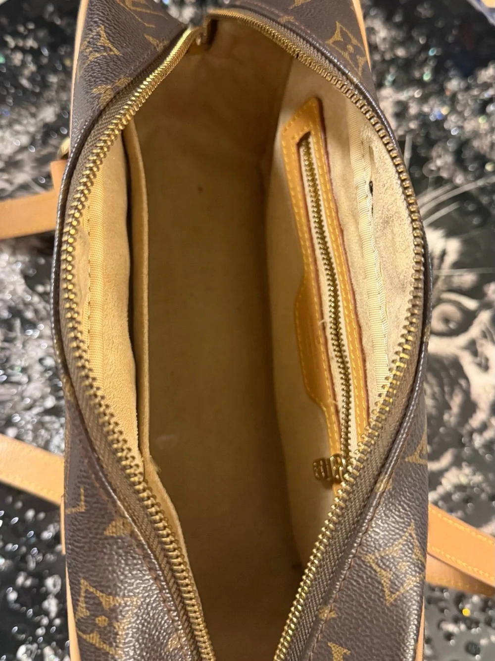 Louis Vuitton Monogram Canvas Tote with Tan Trim